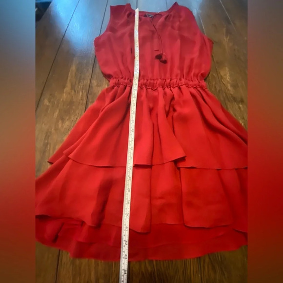 Scotch And Soda Red Layered Tassel Sleeveless Mini Dress Size 1 B21 - Picture 3 of 5